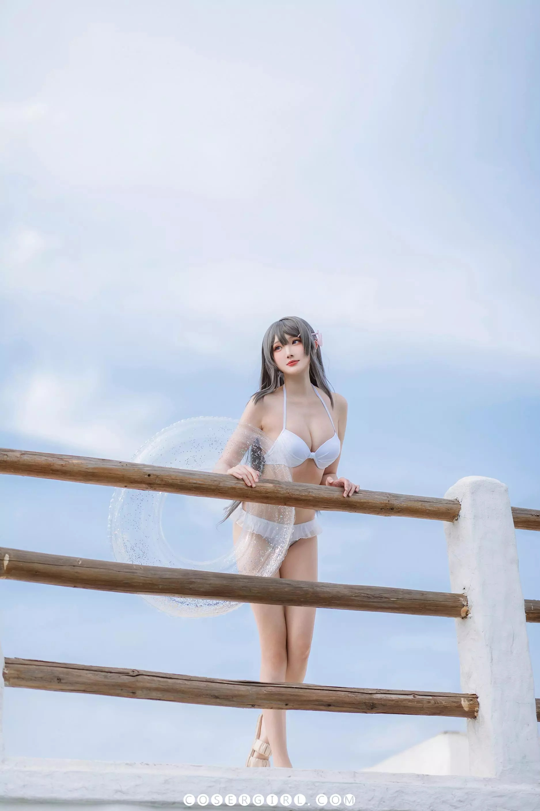 瓜希酱樱岛麻衣泳装写真下载 绝美比基尼套图让人心动-coser福利社