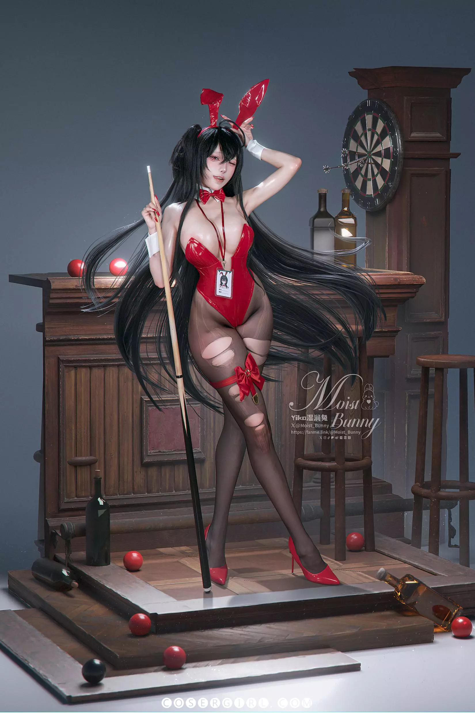 图片[6]-黏黏团子兔 大凤cos：78张台球厅实拍，这战损兔女郎有点东西！-COSERYYDS