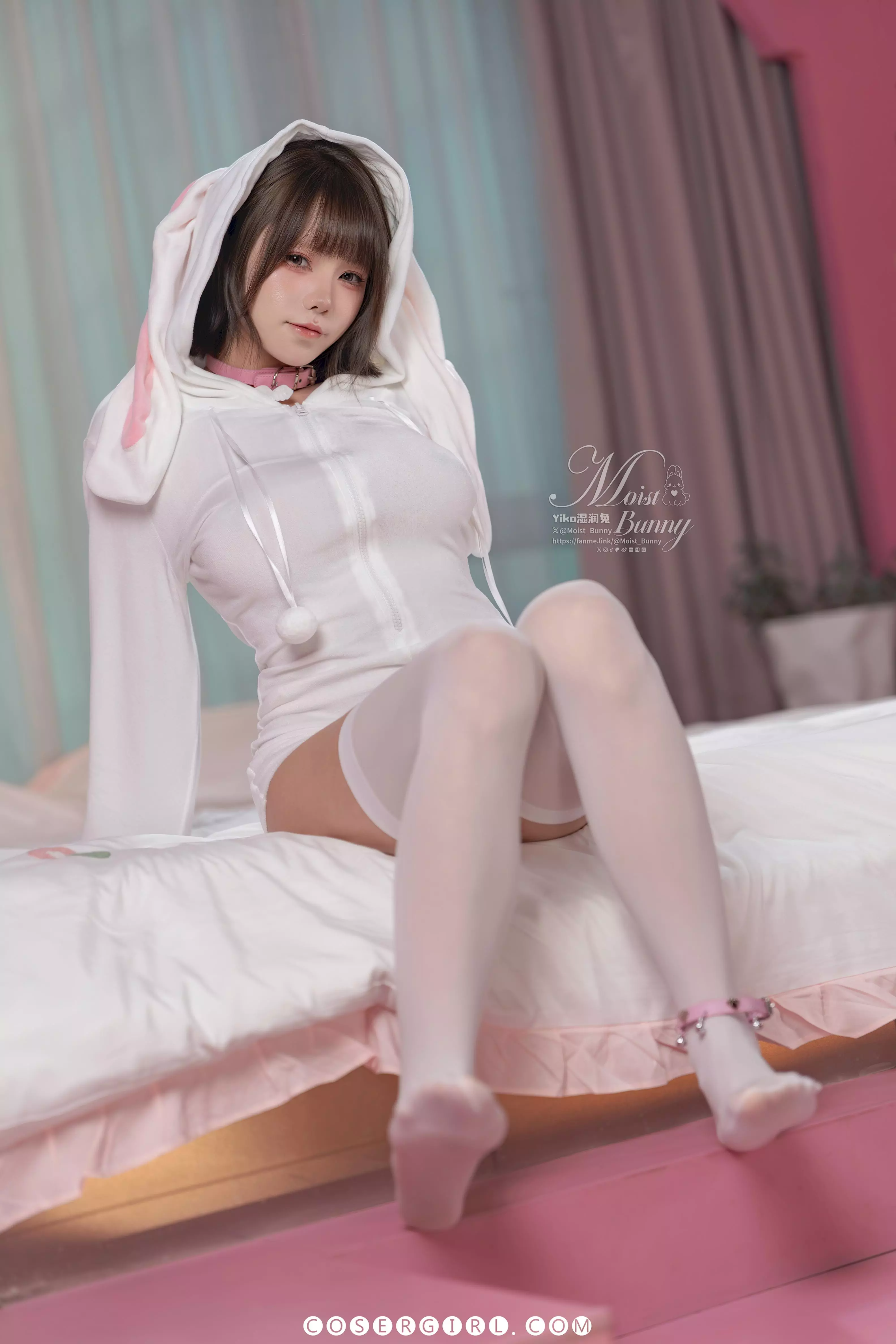 黏黏团子兔《雪绒兔》写真：这32张图，是年度“纯欲陷阱”教学吧？-coser福利社